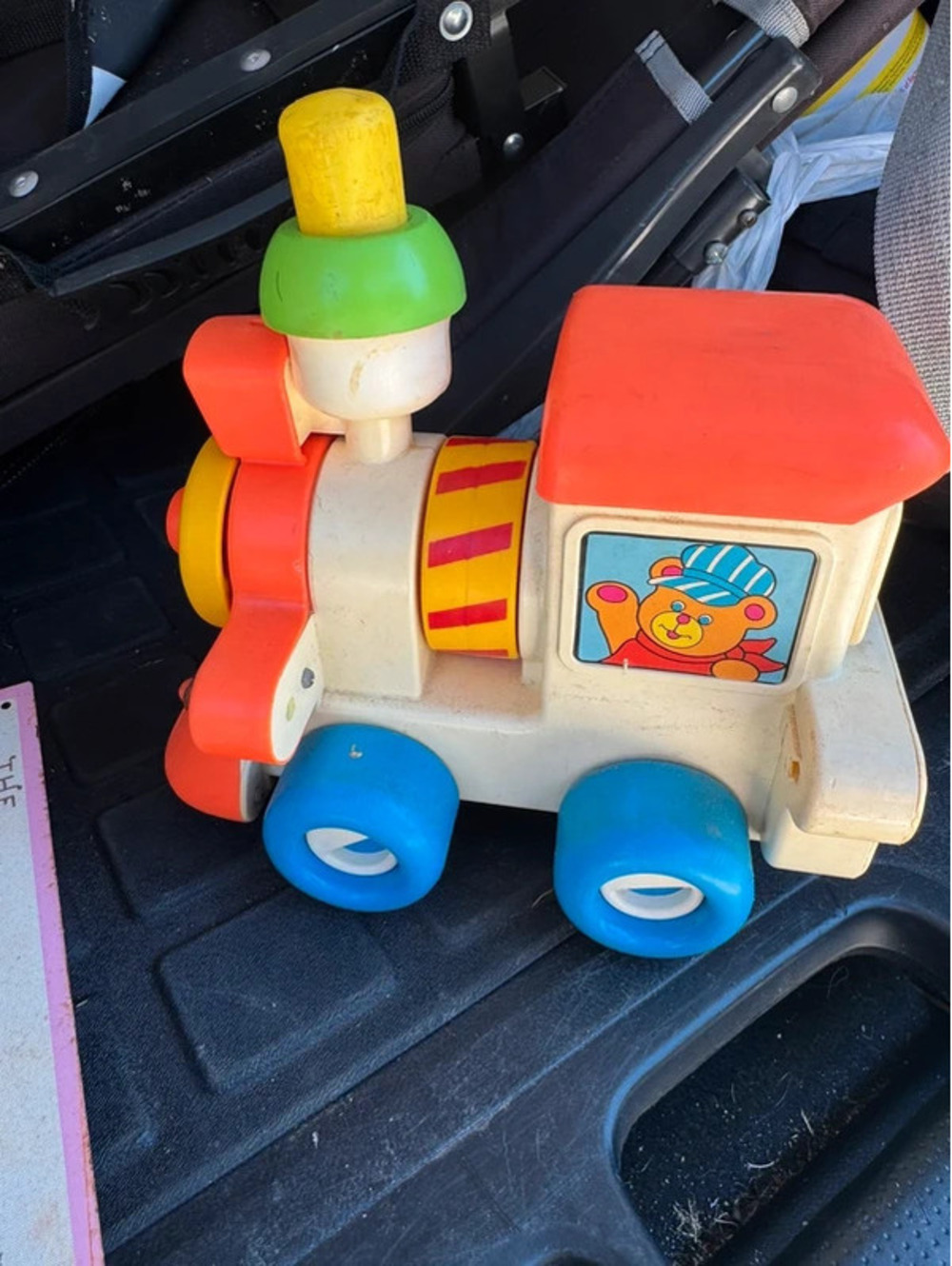 1982 Playskool Busy Choo-Choo Train Toddler Push Toy Vintage Child Guidance